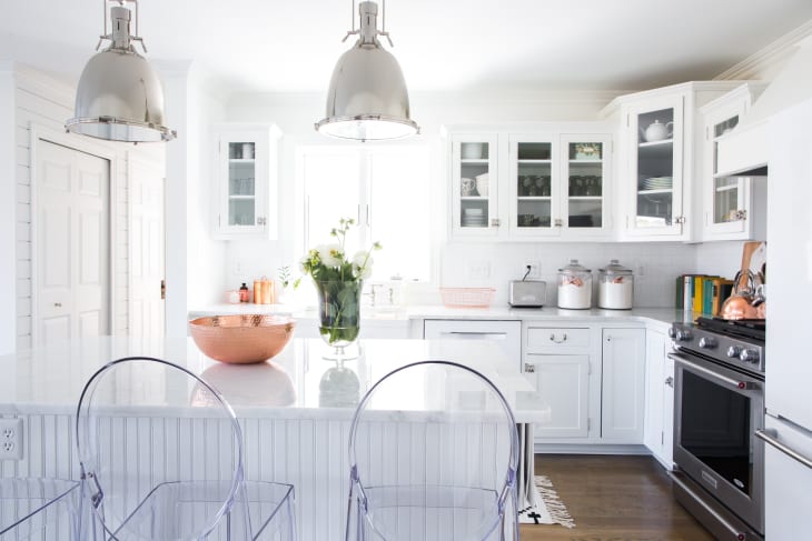 Grey kitchen cabinets on sale with glass doors